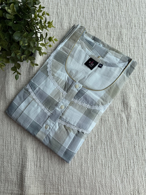 XXL size Printed Italian cotton nighty