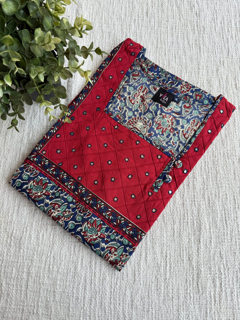 XL size mirror work printed cotton nighty