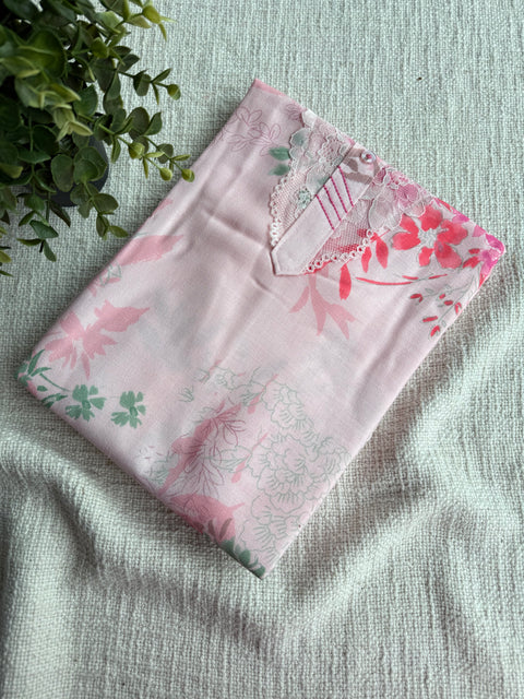 L size Digital printed Linen nighty