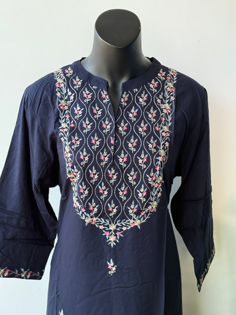 3XL Size Printed/Embroidery rayon kurti