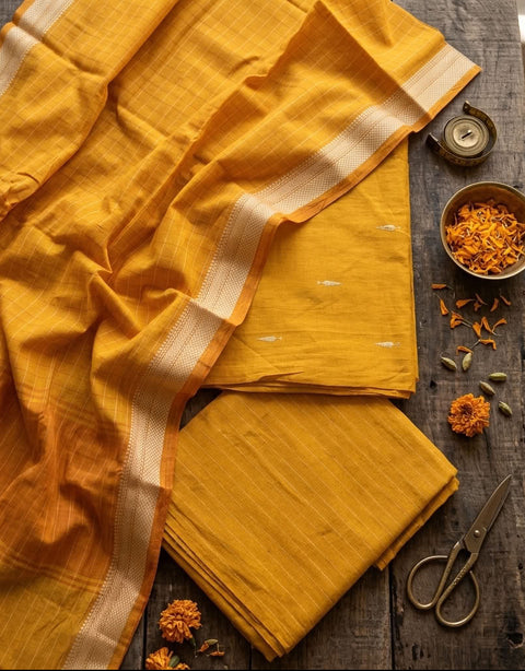 Handloom cotton salwar suit material