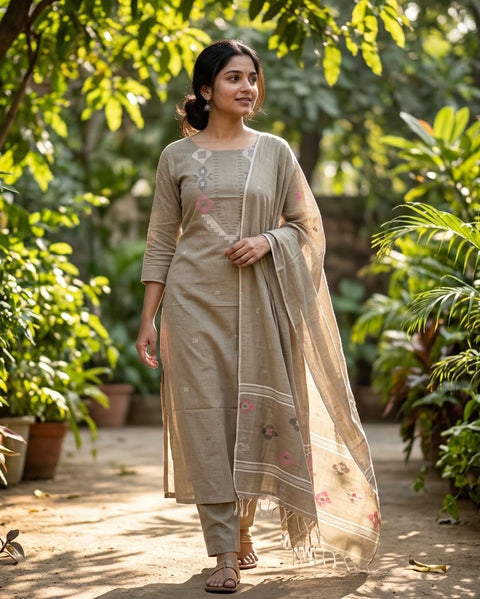 Jamdhani top and dupatta
