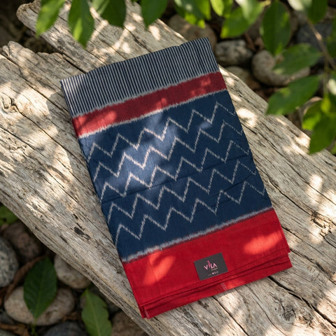 Handloom pure Ikat cotton saree