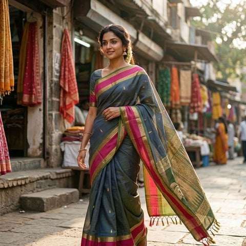 Bhutta weaving chettinad cotton saree