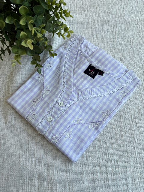 L and XL size emb cloud cotton nighty