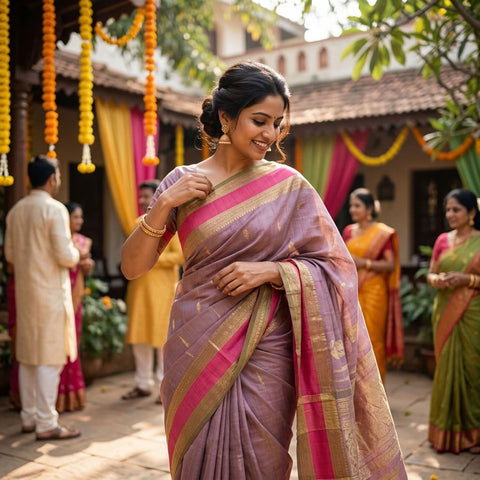 Bhutta weaving chettinad cotton saree