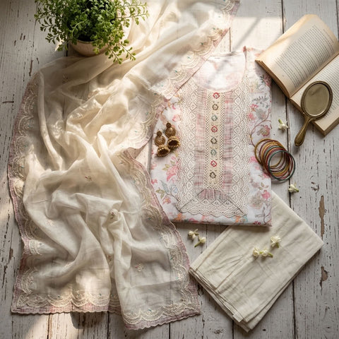 Printed cotton linen material