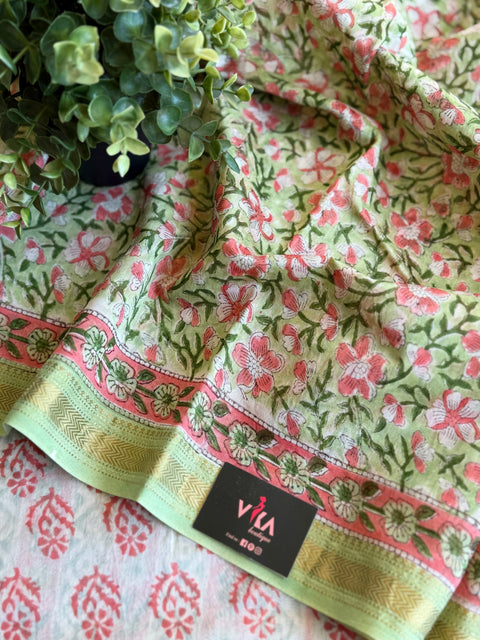 Maheswari border chanderi saree
