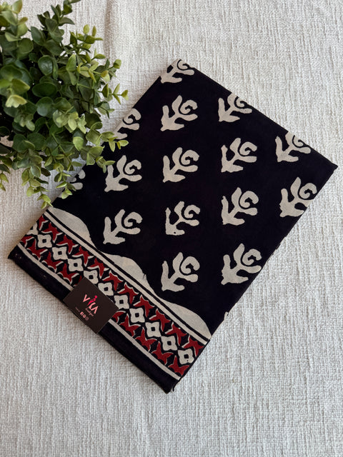 Printed mul cotton saree
