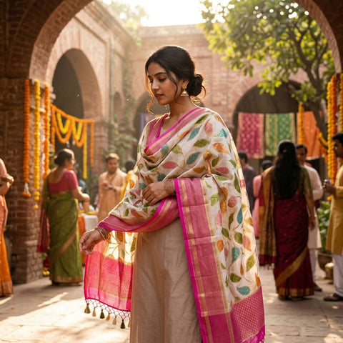 Handloom Banaras Rich dupatta