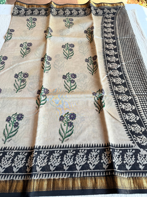 Maheswari border chanderi saree