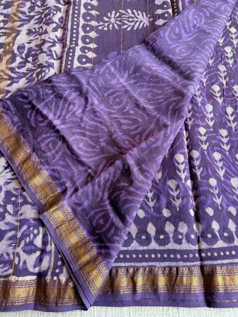 Maheswari border chanderi saree