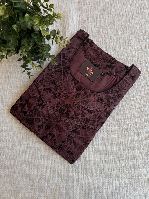XL size printed italian cotton Nighty