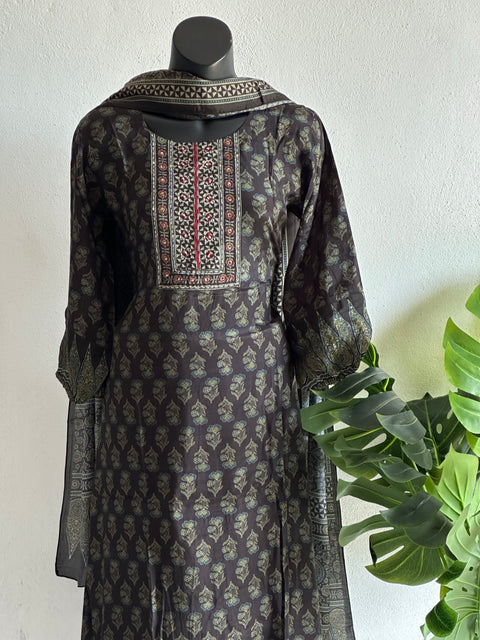 printed Pure viscose kurta pant set