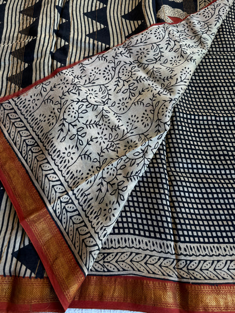 Maheswari border chanderi saree