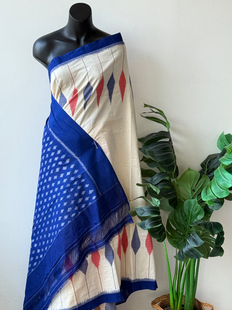 Handloom pure Ikat cotton saree