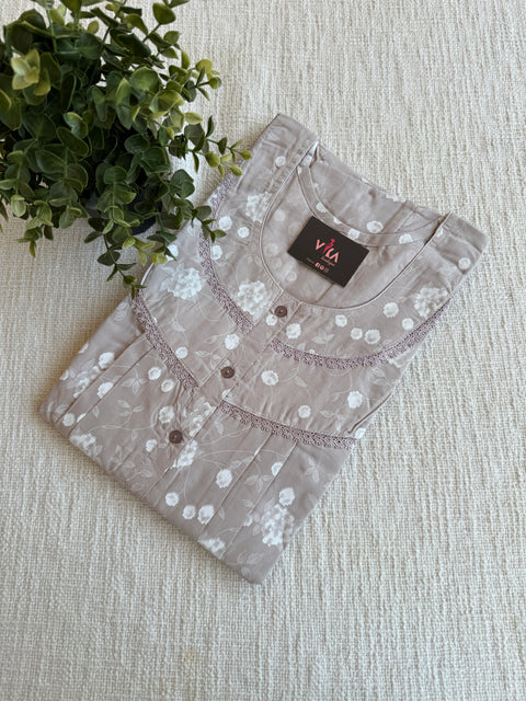 L and XL size printed cotton Nighty