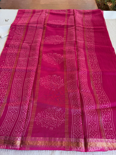 Maheswari border chanderi saree