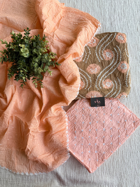 Bandhej cotton salwar material