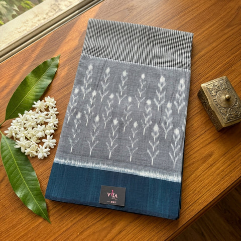 Handloom pure Ikat cotton saree