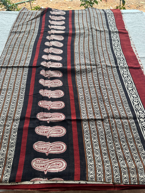 Bagru Printed pure cotton saree