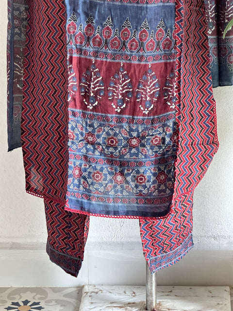 printed Pure viscose kurta pant set