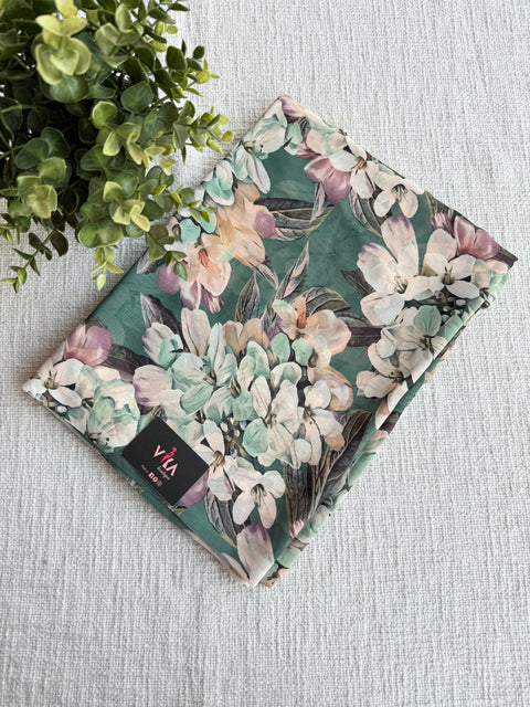 Digital printed faux georgette saree