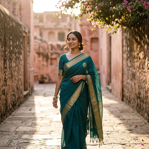 Handloom Annam chettinad cotton saree