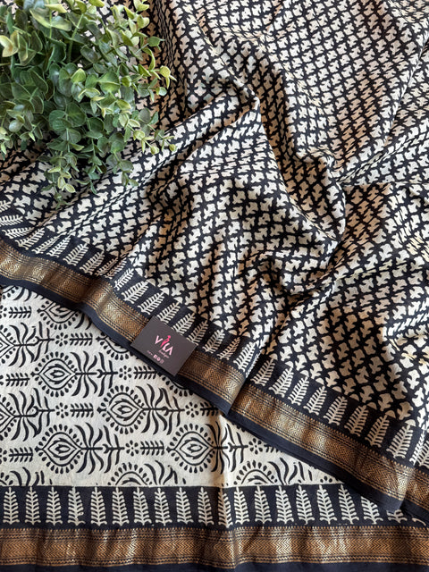 Maheswari border chanderi saree