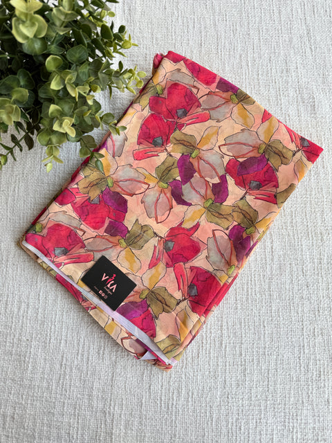 Digital printed faux georgette saree