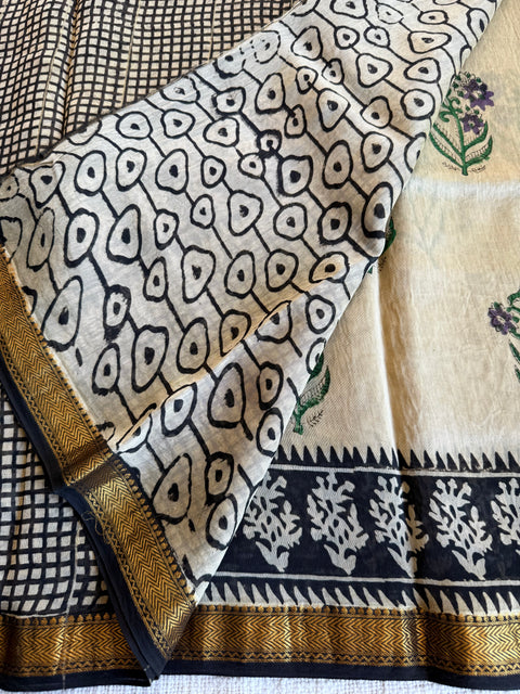 Maheswari border chanderi saree