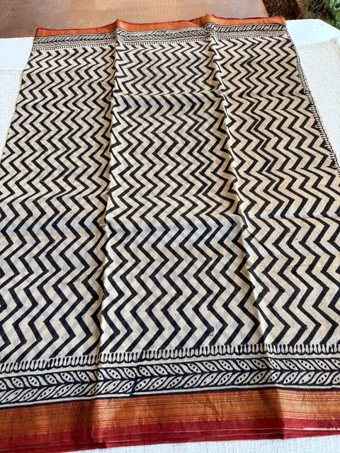 Maheswari border chanderi saree