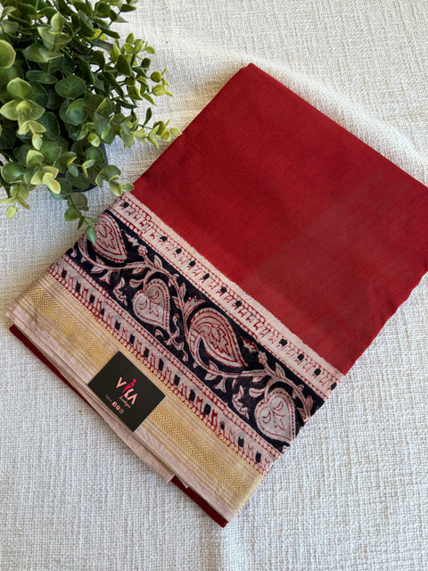 Maheswari border chanderi saree