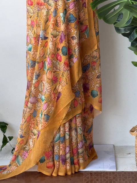 Printed georgette saree