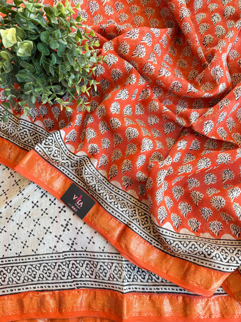 Maheswari border chanderi saree