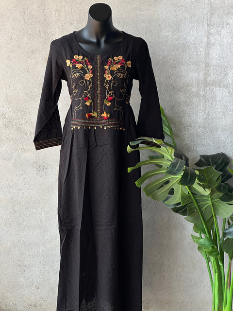 Size 38 - Embroidered pure cotton kurti