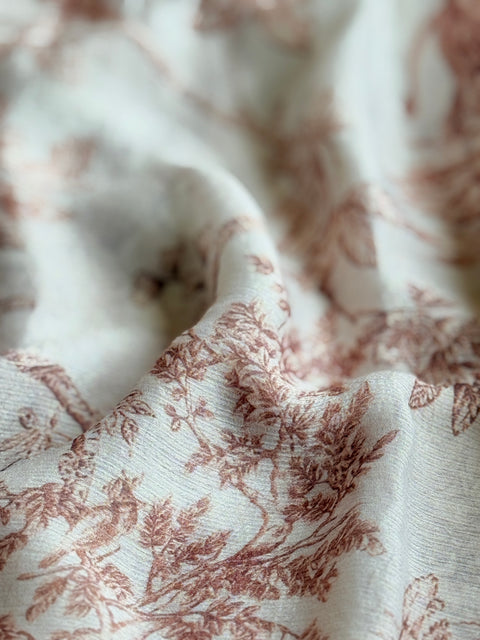 Printed chiffon saree with blouse