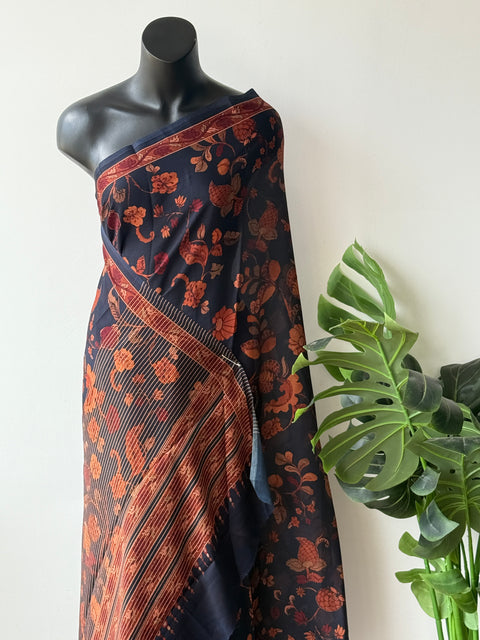 Printed georgette saree