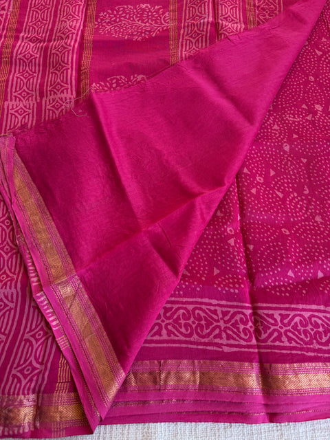 Maheswari border chanderi saree