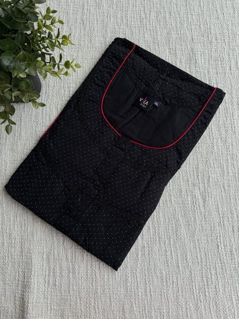 XXL size Printed Italian cotton nighty