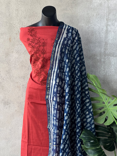 Flex Cotton Top and chanderi dupatta