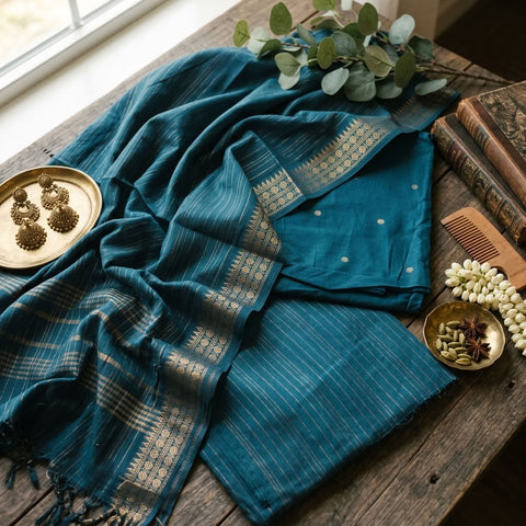 Handloom cotton salwar suit material