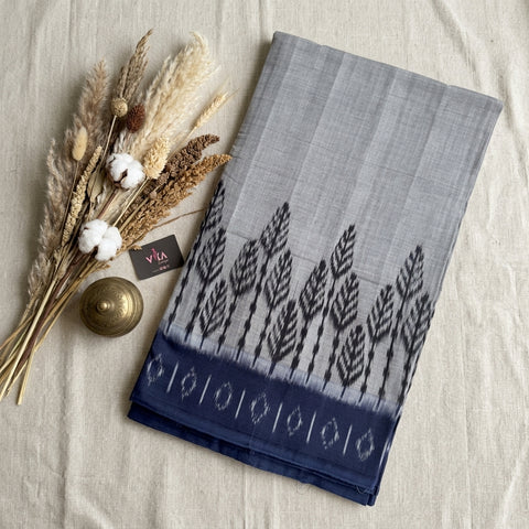 Handloom pure Ikat cotton saree