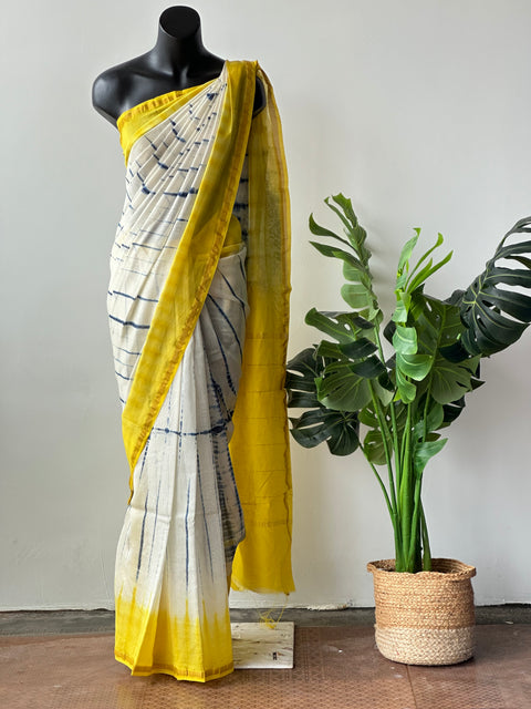 Bagru printed chanderi saree