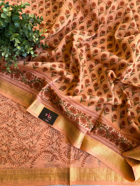 Maheswari border chanderi saree