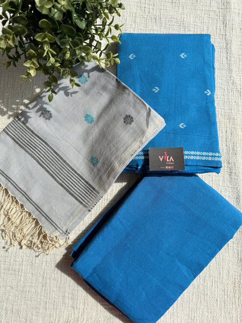 Jamdani Cotton suit set with dupatta