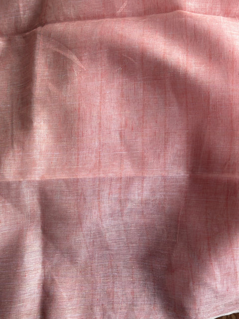 Bhagalpur Linen saree- peach