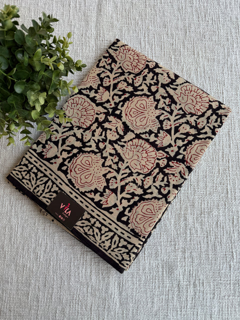 Printed mul cotton saree