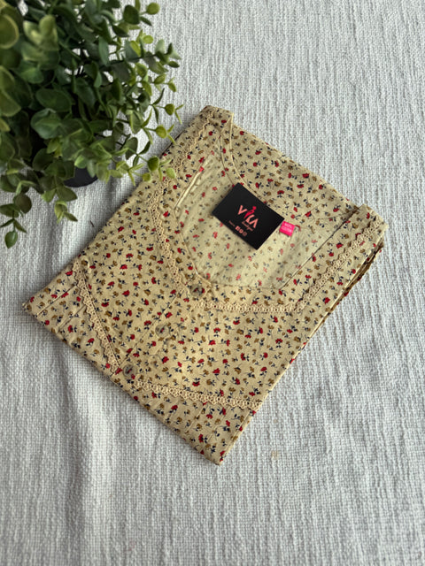 L size printed cotton nighty
