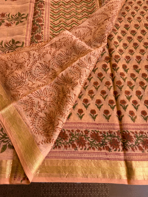 Maheswari border chanderi saree